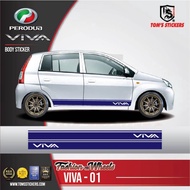 👍👍 PERODUA VIVA CAR BODY STICKER SET VIVA - 01
