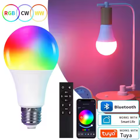 E27 Bluetooth Smart LED Bulb 220V 9W 15W 18W Tuya Lamp Smart Life APP Support RF 2.4GHz Remote Group