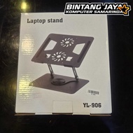 [LAPTOP STAND] YL906 360 Rotating Iron Laptop Stand Notebook Fan