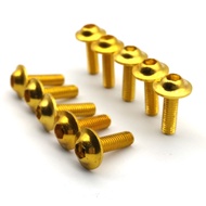 10pcs Motorcycle Bolts Screw M5 X 15mm Aluminum Adornment Bolts Blue Anodised 20mm Bolts Red Screws