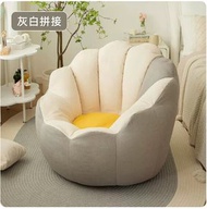 布藝傢俬 懶人梳化 兒童梳化 戶外躺椅【90x90cm加大號】灰拼白