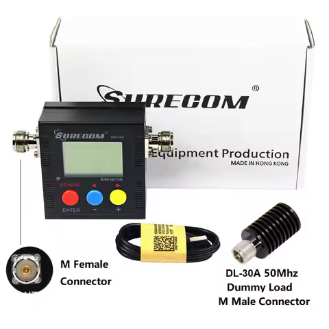 SW-102 Digital Antenna Power SWR Meter VSWR 1.00-19.9 VHF/UHF 125-525MHz for Two Way Radio Ham Walki