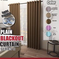 Langsir Tingkap Murah Curtain Semi Blackout Kain Langsir Pintu Door Curtains blinds plain colour 纯色窗