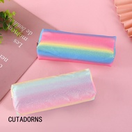 PINK RAINBOW GLITTER SAND PENCIL CASES POUCH