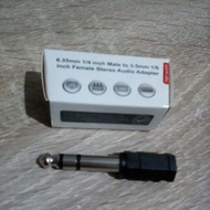 6.35MM 1/4 INCH MALE TO 3.5MM 1/8 INCH FEMALE STEREO AUDIO