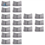 20Pcs 24mmx11mmx10mm Console Mixer Slider Fader Knobs Replacement for Potentiometer Gray Knob Black 
