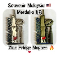 [READY STOCK] Zinc Fridge Magnet Premium Souvenir Malaysia Kuala Lumpur KL KLCC Merdeka 118 Cenderam