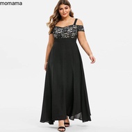 momama Plus Size Dress For Women Formal Wedding Dress For Ninang Sale Womne Plus Size Cold Shoulder Butterfly Sleeve Lace Up Halloween Dress Cotton Green