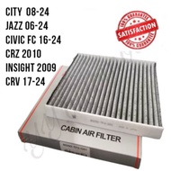 ORIGINAL CHARCOAL AIR COND FILTER HONDA CITY JAZZ HRV CRV FIT FREED INSIGHT CIVIC FC FECRZ HR-V CABI