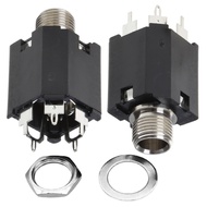 Hot 50V 0 5A(VA)Female Socket Mic 6 35MM and Video Socket 5-pin In-line