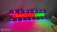 tulisan lampu led sign TRANSFER UANG 70X20