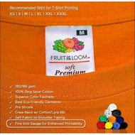 Fruit of the loom soft premium t shirt Orange