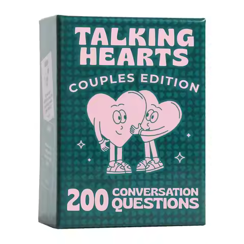Bview Art Talking Hearts Conversation Cards - Couples Card Game for Date Nights & Travel Adventures 