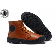 100%Original PALLADIUM Brown Martin Boots women's Leather shoes 35-39.