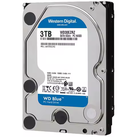 New WD Blue HDD 3TB PC Built-in Hard Disk WD30EZRZ CMR/PMR 3T Hard Disk Drive Desktop Computer Perpe