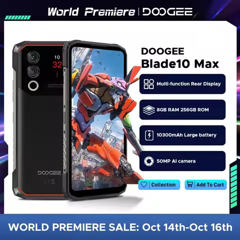 【Brand+】World Premiere DOOGEE Blade10 Max Rugged Phone 6.56" 90Hz Display 8GB+256GB Rear Display 50M