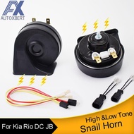 2 Pcs/ Set 110-125db Loud Snail Horn Waterproof Car Horns 410/510Hz High Low Pitch Auto Horns For Ki
