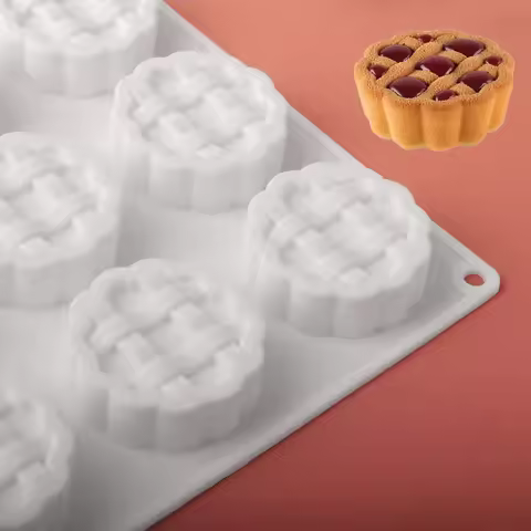 15-Cell Circular Tart Cake Mold Food Grade Silicone Cake Mold Chocolate Mould Biscuit Mold Kitchen D