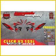 ∈ ◬ ◿ HONDA CLICK V3 VARIO KANJI DECALS