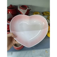 LC-pink white heart plate