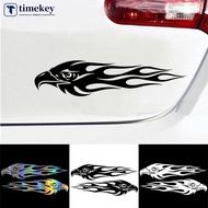 TKEY 2Pcs Universal Car Sticker Waterproof Eagle Flames Sticker Car Vinyl Decals Colorful/Black/Whit