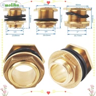 MOLIHA Hose Barb, Brass Fish Tank Adapter Pipe Joint, Durable Male Thread Fitting Nut Single Loose Key Swivel Coupler Connector Adapter Water Tank