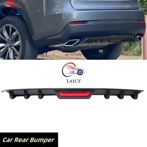 LAICY For L-exus NX200t NX300 NX350 Car Rear Bumper Diffuser Lip w/ Tail Brake Stop Light Splitter S