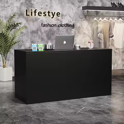 Counter Cash Table Aesthetics Barber Shop Reception Desk Office Furniture Clothing Store Business Di