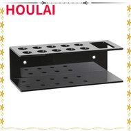 HOULAI Marker Holder Rack, Eraser holder 10 Slots Pen Holder, Acrylic Wall Mounted Whiteboard Marker