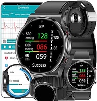 Smart Watch for Men 1.32" ECG+PPG Smartwatch with Air Pump Blood Pressure Monitor, 7 Sports Modes Fitness Tracker with Heart Rate SpO2 Sleep Monitoring Step Counter for Android IOS,Black