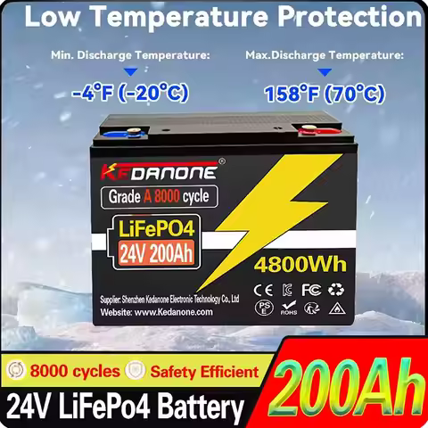 🏆2025 New LiFePO4 32700 24V 120AH Battery Built-in 100msrv Rechargeable Ferrous lithium phosphate So