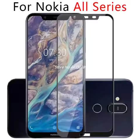 Full Cover Tempered Glass Case For Nokia 2 3 5 6 7 Plus 8 9 2.1 3.1 5.1 6.1 7.1 8.1 X5 X6 X7 Screen 