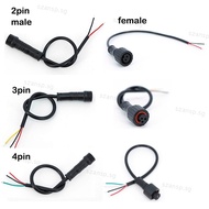 0.2m M12 2 3 4 Pin Male Female Waterproof IP65 power supply Connector plug Cable Wire for LED Strips