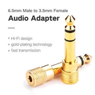 Jack Adapter Converter Audio 3.5mm 6.5mm F M ( Gold )