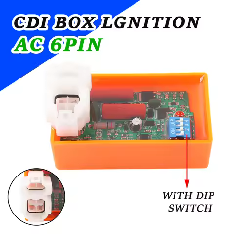 6 Pin Motorcycle Ignition Ignite System Unit AC CDI Box With DIP Switch For TITAN KS ML XLR XL 125 T