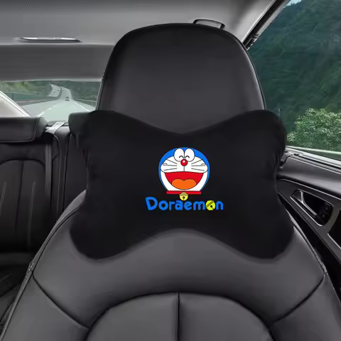 Doraemon Car Neck Pillow Cute Cartoon Headrest Cushion for Car Seat