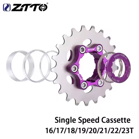 ZTTO 16T 17/18/19/20T 21T 22T 23T MTB Single Speed Cassette Cog 1 Speed Bicycle HG Freewheel Convers