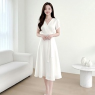 white graduation dress for women formal casual christening civil wedding dress plus size