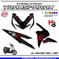 TRANSPARENT MOTORCYCLE STRIPING STICKERS HONDA BEAT deluxe/STREET 2025 NEWEST MOTIF NEW SIMPLE ART 4