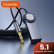 【Tech-savvy】 Toocki Aux Bluetooth Audio Car Adapter 3.5mm Jack Bluetooth 5.1receiver Speaker Dongle Handfree For Car Bt