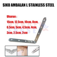 Siku Ambalan L 4 cm - 6,5 cm / Siku L Lemari Rak Verseng...