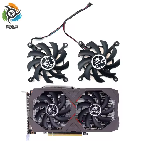 2PCS 85MM RTX 2060 2060Super GPU Fan For Colorful GeForce GTX 1660 TI 1660 Super Graphics card cooli