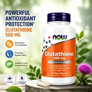 NOW Foods Glutathione 500mg – Skin Brightening & Detox Support | Antioxidant for Liver Health | 60 V