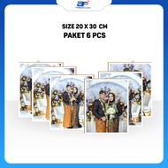 (6 Photo Savings Package) Photo Print + 20x30 Cm MDF Frame | Wash Photo Frame | Photo Frame Printing