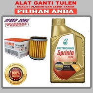 PETRONAS SPRINTA F900 10W-50 FULLY SYNTHETIC MOTORCYCLE ENGINE OIL WIHT YAMAHA OIL FILTER / MINYAK 4