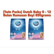 [Twin Pack] Dutch Baby 0-12 Bulan Rumusan Bayi Susu Tepung 850grams (EXP:06/25)
