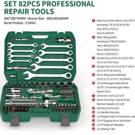 Isku61/82 Pcs Socket Wrench Set Socket Wrench Set Car Tool Set Torque Wrench Tool Box