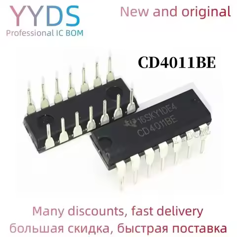 10PCS CD4011BE CD4011 DIP-14 4011 QUAD 2-INPUT NAND GATE IC