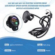 24V 36V 48V 60V 72V Electric Scooter Ebike LED Display Speed Meter Dashboard Instrument Bicycle Acce