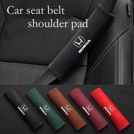 2pcs car seat belt cover shoulder protector suede leather suitable for Honda Civic Fk7 Fit Fk2 Mugen